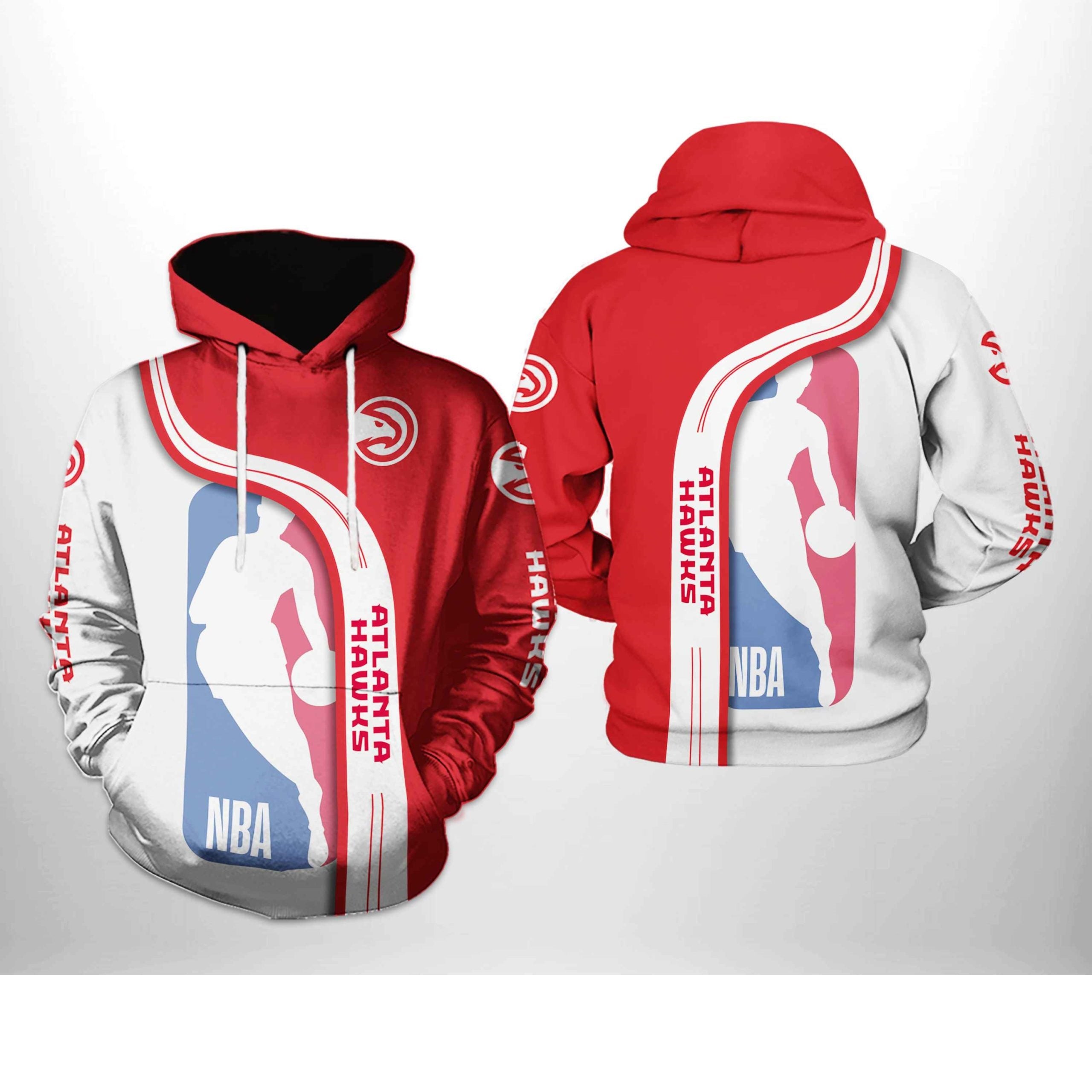 Men's Atlanta Hawks Colorblock Hoodie – Official Nba Pullover